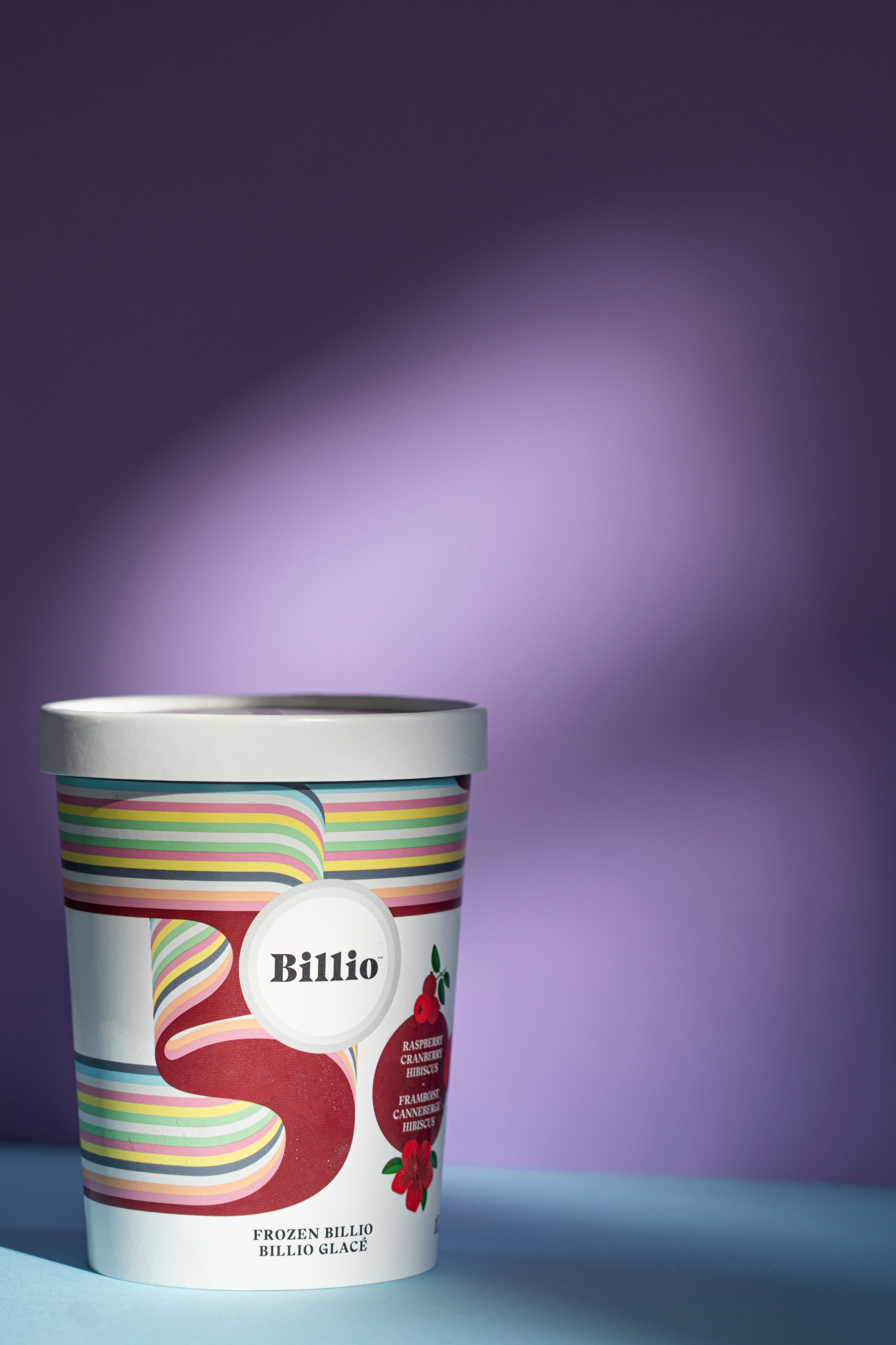 Billio Raspberry Cranberry Hibiscus frozen dessert container