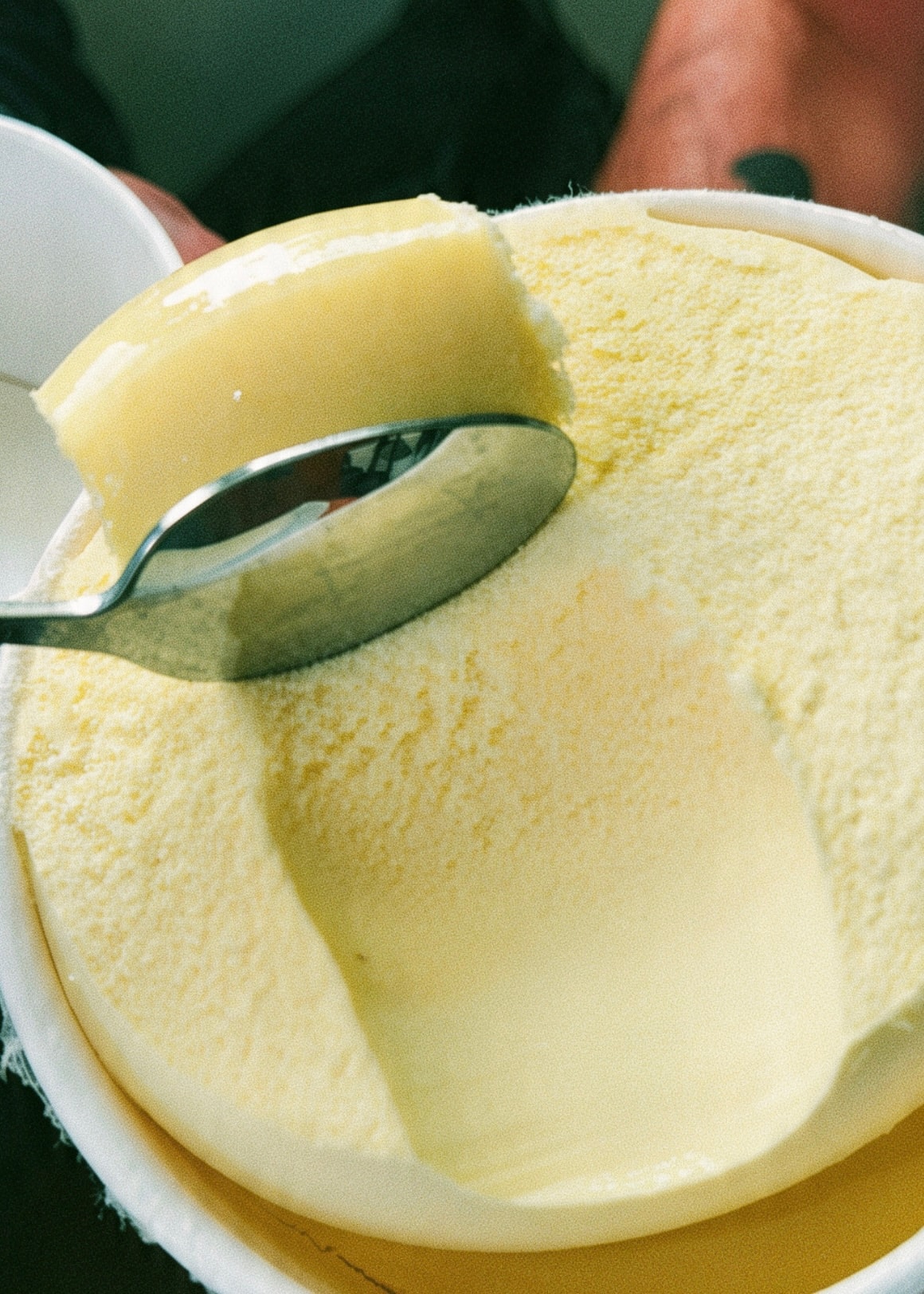 Mango frozen dessert texture